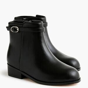 J Crew Girls Crewcuts Booties 3 Black NWT CL827 J.Crew Vegan Leather